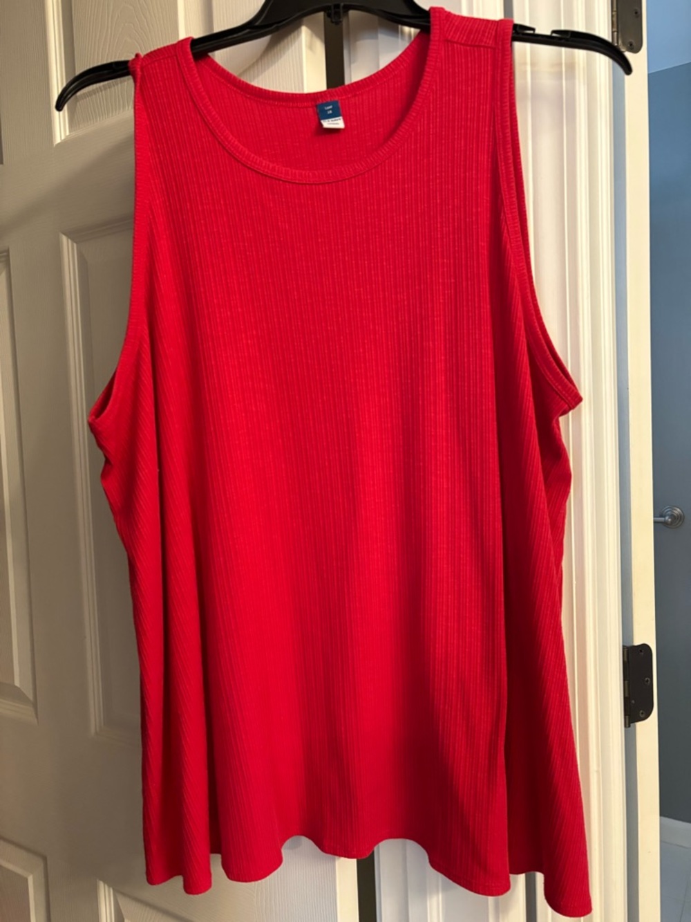 Old Navy Red Ribbed Sleeveless Tank
